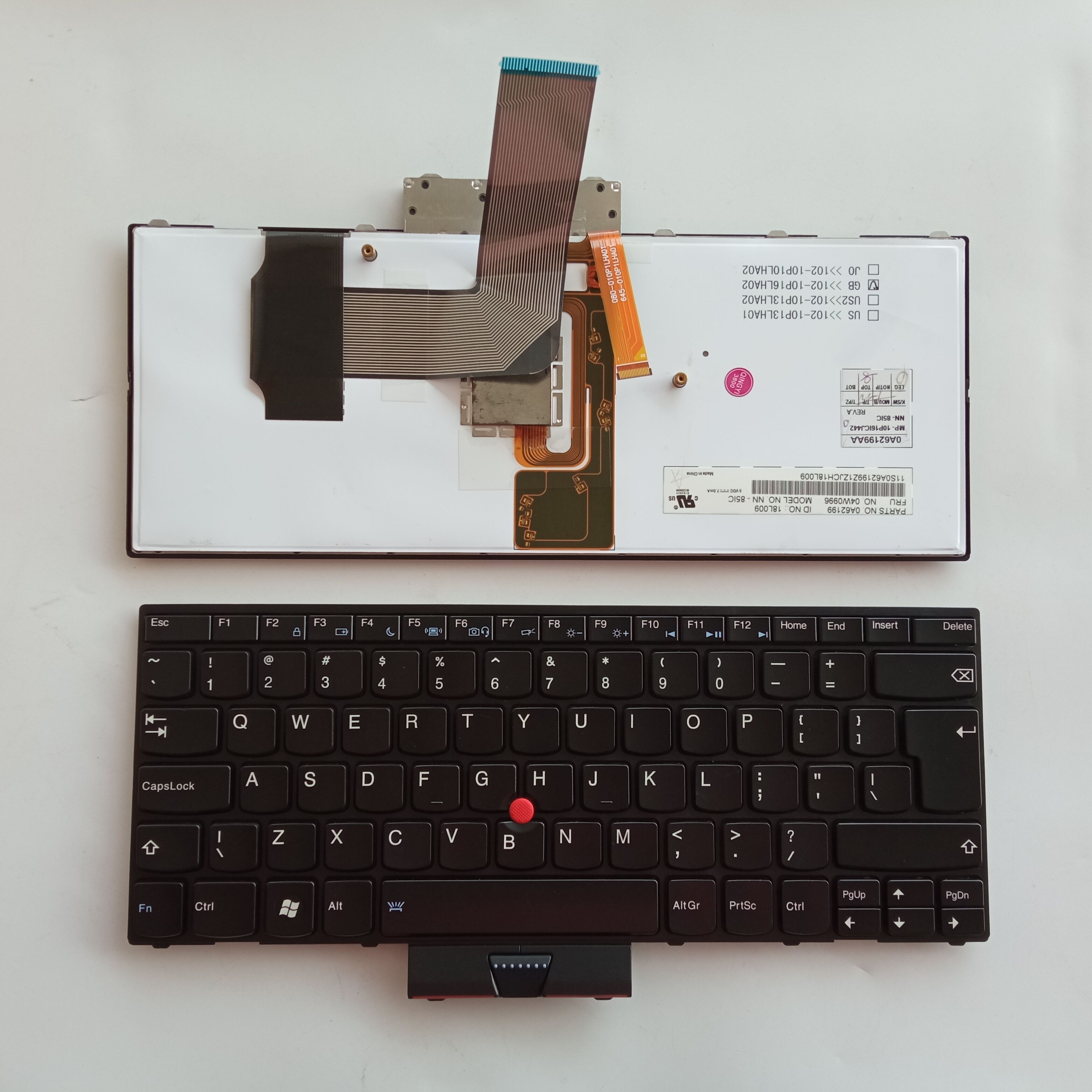 Picture of New Replacement Laptop Keyboard For IBM X1C 2012 BLACK FRAME BLACK With Point Backlit UI Layout